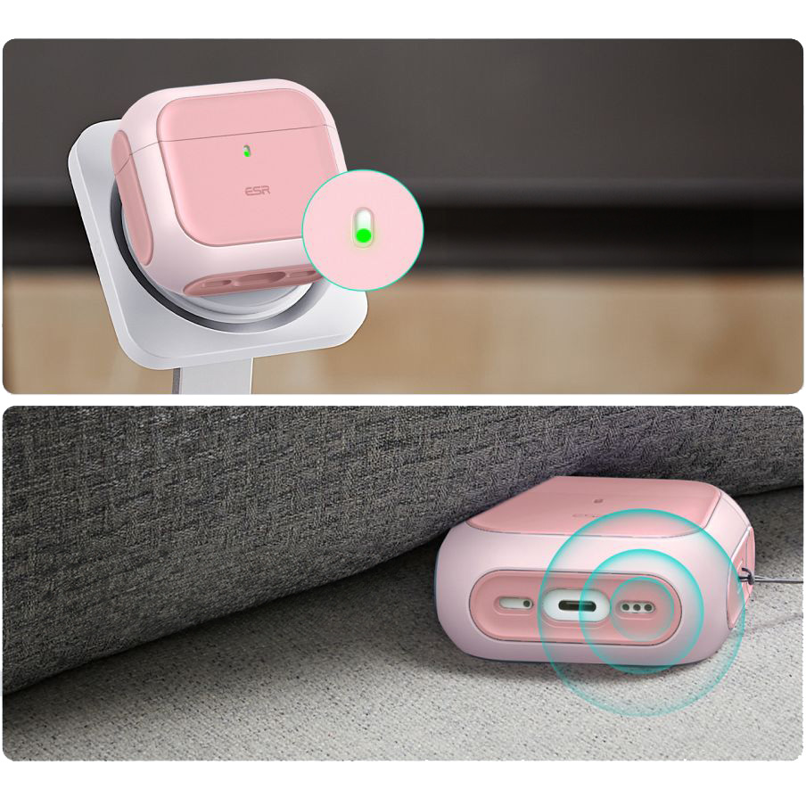 Etui ESR Orbit HaloLock MagSafe do Apple AirPods 4, różowe